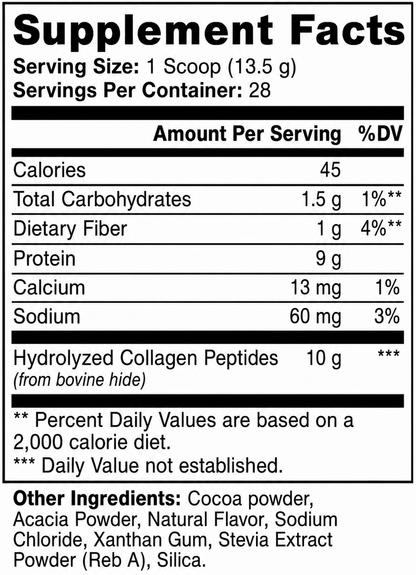 Grass-Fed Collagen Peptides Powder (Chocolate)