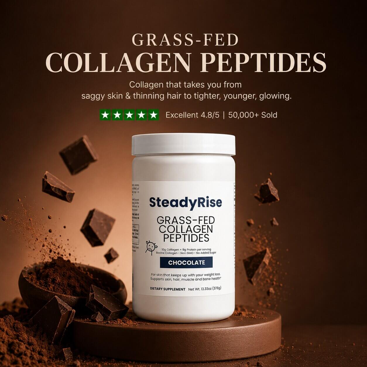 Grass-Fed Collagen Peptides Powder (Chocolate)